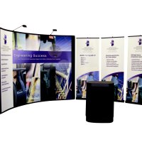 10x20 Instand and bannerstands designed by Vision Exhibits.