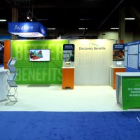 10x20 Island Exhibit Rental designed by Vision Exhibits
