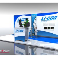 Vision Exhibits provided LI-COR with the HangTen to adapt to 3m and 6m international booth spaces.