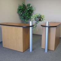 DesignLine custom counters by Vision Exhibits.