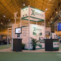 20x20 Island Exhibit Rental designed by Vision Exhibits