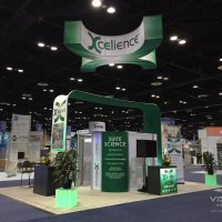 20x20 Island Exhibit Rental designed by Vision Exhibits