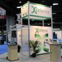 20x20 Island Exhibit Rental designed by Vision Exhibits